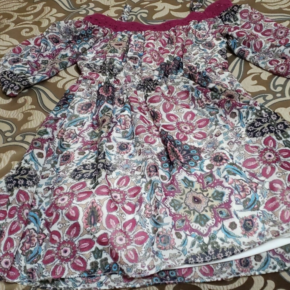 Girls cold shoulder dress